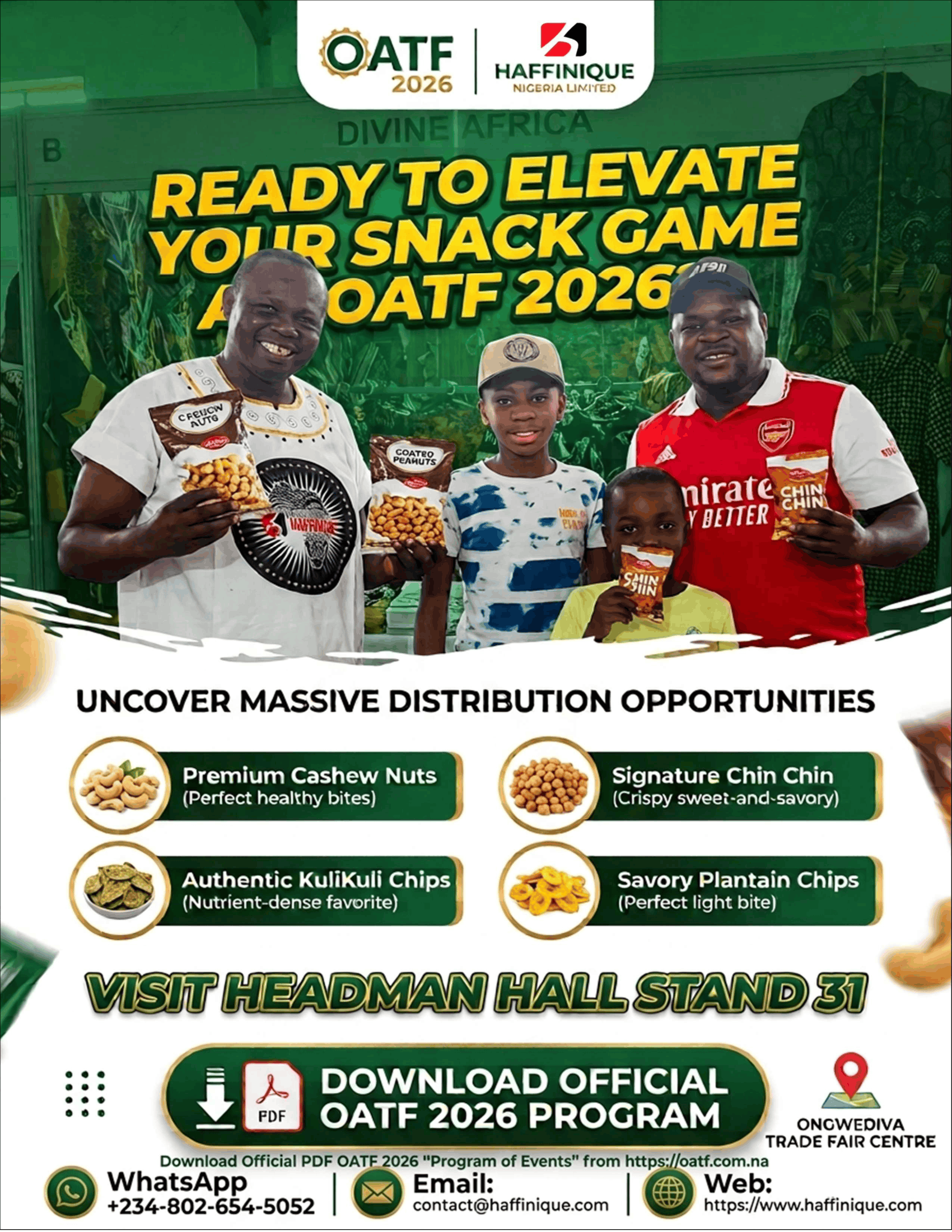Day 6 in Namibia! Ready to elevate your snack game and uncover massive distribution opportunities at OATF 2026? 🚀