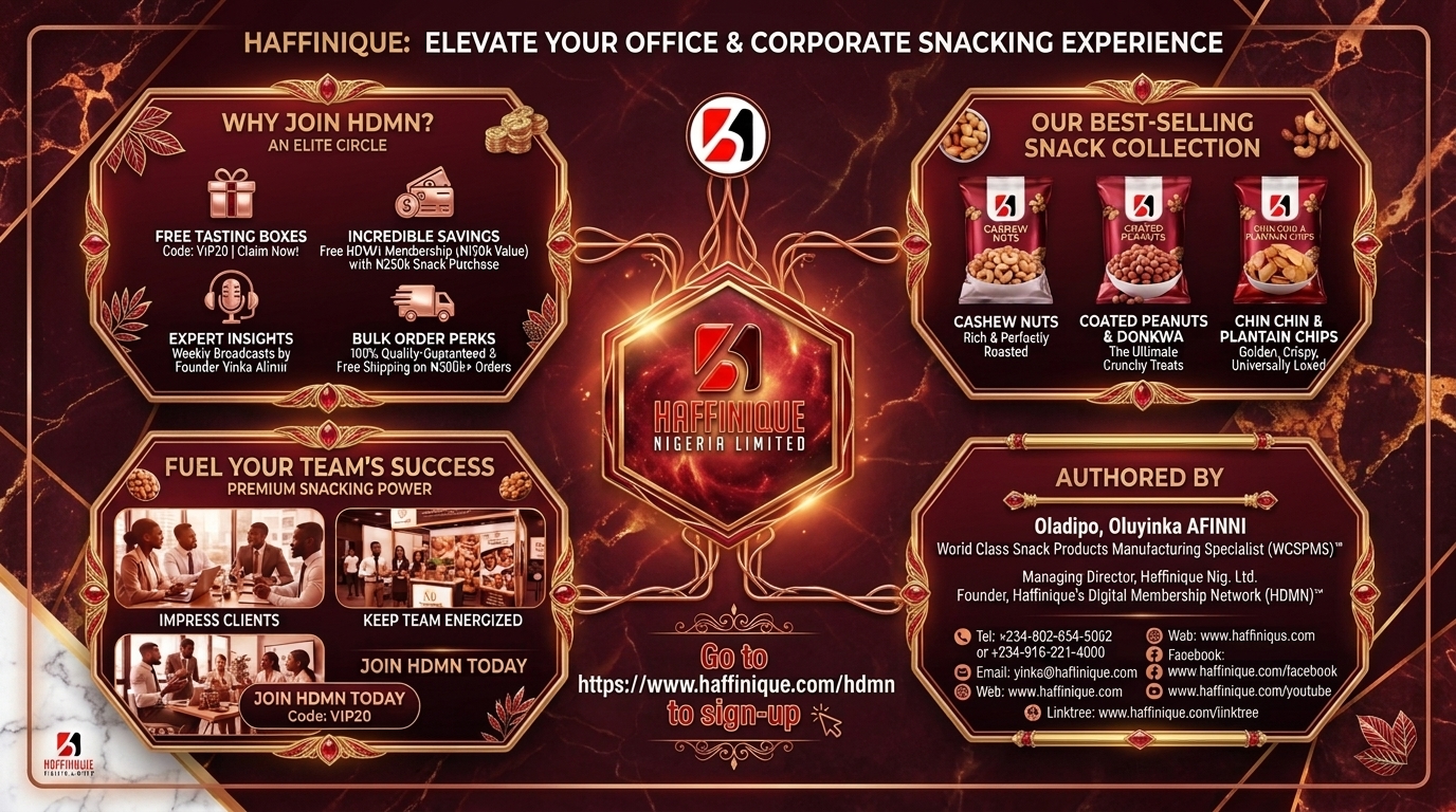 Unlock Exclusive Perks with the Haffinique Digital Membership Network (HDMN)™! | Claim your FREE Office Tasting Snacks Box